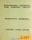 Standard Modern Tool-Standard Modern Tool 1340, Lathe, Operations and Parts Manual 1972-1340-01